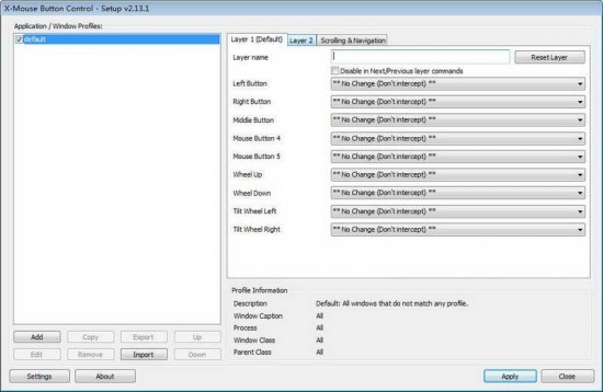 x-mouse button control