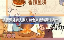 桃源深處有人家食來運轉(zhuǎn)菜譜有什么 桃源深處有人家食來運轉(zhuǎn)菜譜介紹