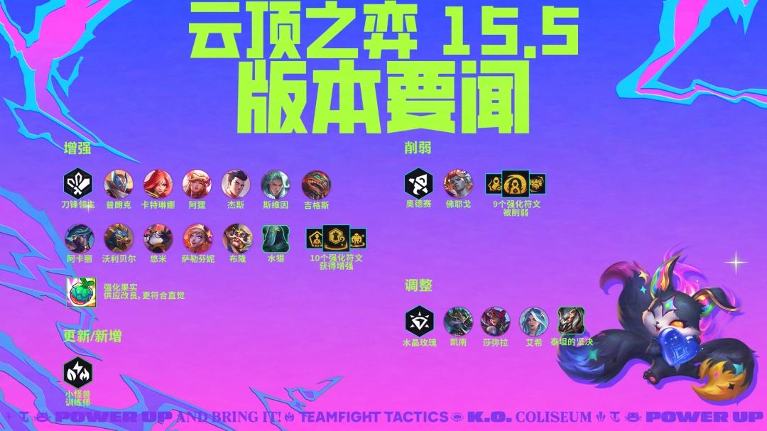 云頂之弈15.5強(qiáng)化果實(shí)調(diào)整一覽