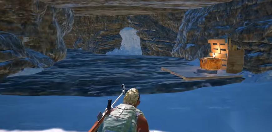 絕地求生雪地圖山洞在哪里