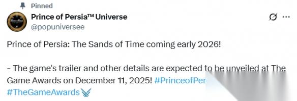 曝 波斯王子 時(shí)之沙重制版 亮相TGA 2026年初發(fā)售